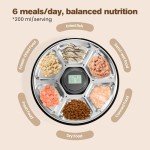 Automatic Cat Feeder Wet Food: Cordless Pet Food Dispenser with Stainless Steel Tray Programmable Timer AA Battery Powered Kitten Feeding Fountains Small Dog Fresh Refrigerated Bowl with 2 Ice Packs