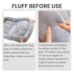 Patas Lague Bolster Dog Bed for Extra Small Dogs 16''x12'', Soft Warm Foam Pet Sofa Bed, Machine Washable Pet Cat Crate Mat for Toy Breeds, Grey