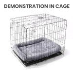 Patas Lague Bolster Dog Bed for Extra Small Dogs 16''x12'', Soft Warm Foam Pet Sofa Bed, Machine Washable Pet Cat Crate Mat for Toy Breeds, Grey