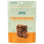 Jinx Tenders Chicken Jerky Dog Treats, All Natural Ingredients, Soft & Chewy, Low-Calorie, Slow-Smoked Chicken & Sweet Potato, No Fillers, 5oz