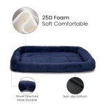 Cozy Navy Foam Dog Bed for Small Breeds