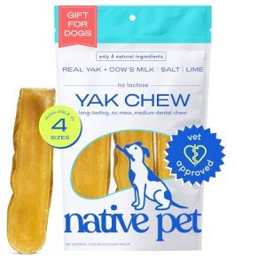 Native Pet Yak Chews for Aggressive Chewers - 3 Pack