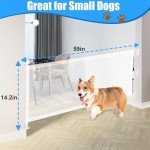 Retractable 14" Dog Gate for Doorways and Stairs