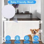 Retractable 14" Dog Gate for Doorways and Stairs