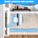 Retractable 14" Dog Gate for Doorways and Stairs