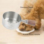 Stainless Steel 1-Cup Dog Food Measuring Scoop