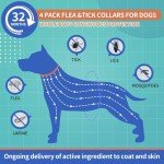 4 Pack Waterproof Dog Flea Collars - 32 Months