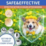 4 Pack Waterproof Dog Flea Collars - 32 Months