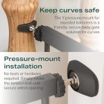 Cumbor Adjustable Auto-Close Dog Gate, Black