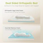 XL Orthopedic Dog Bed with Cooling Gel Foam