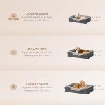 EHEYCIGA Extra Large Orthopedic Dog Bed, Grey