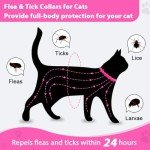 4 Pack Natural Flea and Tick Collars for Cats