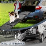 Lyyes Foldable Dog Ramp for Cars and Trucks