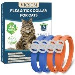 4 Pack Adjustable Waterproof Flea Collar for Cats