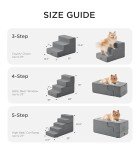 Extra Wide Dog Stairs for High Beds 5 Steps