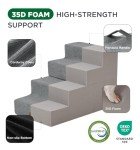 Extra Wide Dog Stairs for High Beds 5 Steps