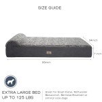 Jumbo Orthopedic Memory Foam Dog Bed for Large Dogs