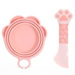 Silicone Paw Shape Can Lid and Spoon Set
