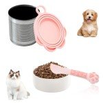 Silicone Paw Shape Can Lid and Spoon Set
