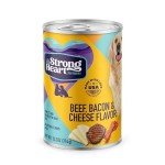 A Strong Heart Wet Dog Food, Beef, Bacon & Cheese Flavor - 13.2 oz Cans (Pack of 12), Made in The USA with Real Beef