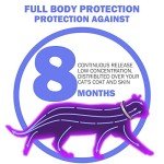 Flea and Tick Collar for Cats, 8 Months of Cat Flea Collar Protection 2 Collars Made with Premium Plant Based Essential Oil Waterproof and Natural Treatment Prevention Free Comb, 2Pack