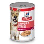 Hill's Science Diet Adult 1-6, Adult 1-6 Premium Nutrition, Wet Dog Food, Salmon & Barley Loaf, 13 oz Can, Case of 12