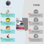 10 in 1 Dog Multivitamin Supplement with Glucosamine Probiotics Omegas 3 Dog Vitamins and Supplements Senior and Puppy Multivitamin for Dogs Supports Immunity Digestion Joint Skin and Coat Health