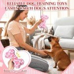 6 Pcs Valentine's Day Dog Toys Puppy Tennis Balls and Dog Squeaky Bone Toys Plush Interactive Pet Toys for Small Medium Large Dog Plush Chew Toys Puppy Training Toss Playing Gift