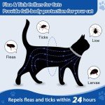 4 Pack Adjustable Flea and Tick Collar for Cats, Natural Plant Oil Formula Cat Flea Collar Provides 32-Month Protection for Flea Tick, Glow-in-The-Dark & Waterproof Cat Flea Treatment for All Cats