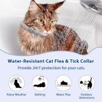 4 Pack Adjustable Flea and Tick Collar for Cats, Natural Plant Oil Formula Cat Flea Collar Provides 32-Month Protection for Flea Tick, Glow-in-The-Dark & Waterproof Cat Flea Treatment for All Cats
