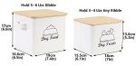 Brabtod Dog Food Storage Contianer,Dog Treats Container,Set of 2 Pet Food Bin Airtigh,Metal Pet Food Storage with Bamboo Lid,Dod Treats Jar-Can be Personalized-Ideal for Dog Kibble Cookie Biscuit