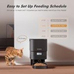 Nityers Automatic Cat Feeder 4L - Timed Pet Feeder for Cats and Dogs with Dry Cat Food Dispenser, Dog and Cat Food Storage Container, Programmable Control 1-6 Meals Pet Day, 10s Voice, Safety Lock