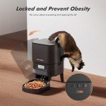 Nityers Automatic Cat Feeder 4L - Timed Pet Feeder for Cats and Dogs with Dry Cat Food Dispenser, Dog and Cat Food Storage Container, Programmable Control 1-6 Meals Pet Day, 10s Voice, Safety Lock