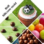 2 Pcs Gummy Balls Candy Molds Silicone 188 Cavity Soccer Basketball Baseball Rugby Silicone Mold for Chocolate, Fondant, Candy, Biscuits, Cookie, Jelly and Dog Training Commands Concept