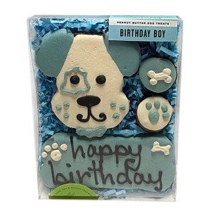 Birthday Boy Blue Dog Treats - Pack of 4