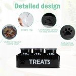 Metal Dog Treat Canister with Three Jars