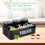 Metal Dog Treat Canister with Three Jars