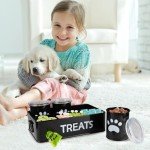 Metal Dog Treat Canister with Three Jars