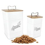 Rockyhaus Airtight Bamboo Dog Treat Container Set