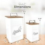 Rockyhaus Airtight Bamboo Dog Treat Container Set