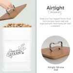Rockyhaus Airtight Bamboo Dog Treat Container Set