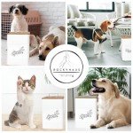 Rockyhaus Airtight Bamboo Dog Treat Container Set