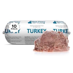 Raw Paws Turkey Recipe Frozen Dog Food Rolls