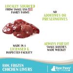Raw Paws Frozen Chicken Liver Treats for Pets