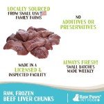 Frozen Raw Beef Liver Dog Treats - 2 lbs