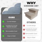 Foam Dog Stairs - 3-Tier Steps for Pets