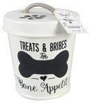 Large Ceramic Pet Treat Jar with Lid
