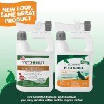 Vet's Best Flea and Tick Yard and Kennel Spray - kills Mosquitoes with Certified Natural Oils - Plant Safe with Ready-to-Use Hose Attachment - 32 oz