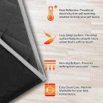 NWK Self Warming Thermal Pet Mat for Dogs and Cats, Body Heat Reflecting Cat Bed Mat, Washable, for Sofa & Crate & Kennel & Car Seat (16’’ X 20’’, Black)
