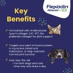 Vetoquinol Flexadin Advanced Dog Hip and Joint Supplement with UC-II Collagen, One Chew a Day Hip and Joint Support Chew for Dogs and Cats, Clinically Proven Vet-Approved Formula, 60 Chews